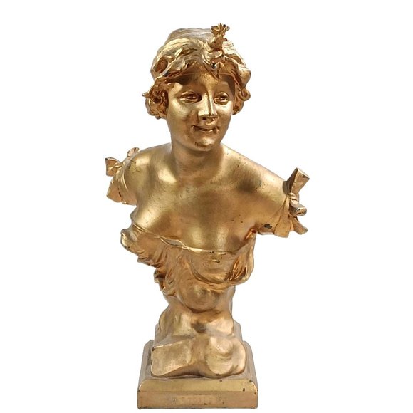 Pedro Ramon Jose Rigual Other - Art Nouveau Etoile Woman Antique Statue Sculpture Bust Pedro Ramon Jose Rigual
